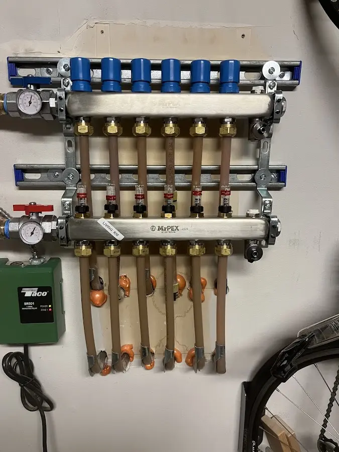 Plumber performing Gas Line Installation at a residential property in Schuyler